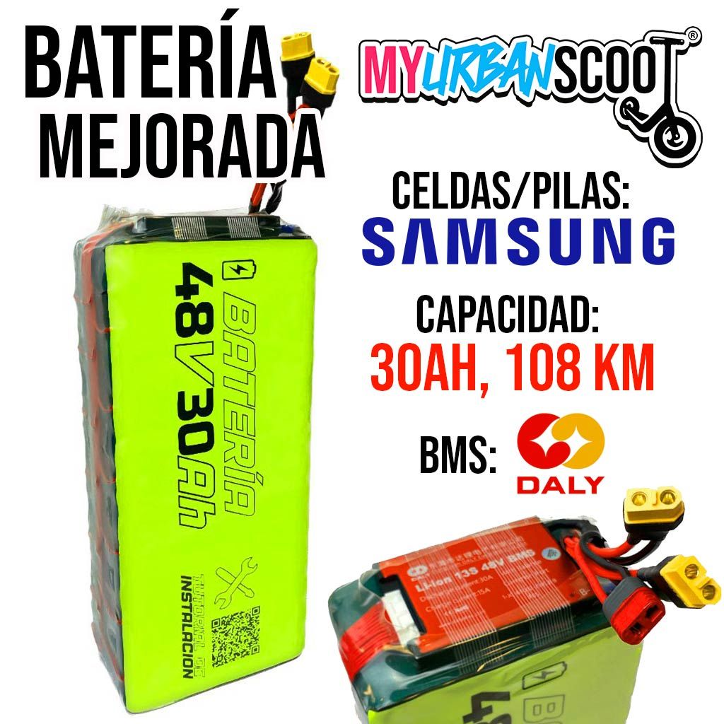 Batería SAMSUNG +Autonomía para SMARTGYRO Speedway/Rockway. Consigue un  +36km de batería en tu patinete - MyUrbanScoot