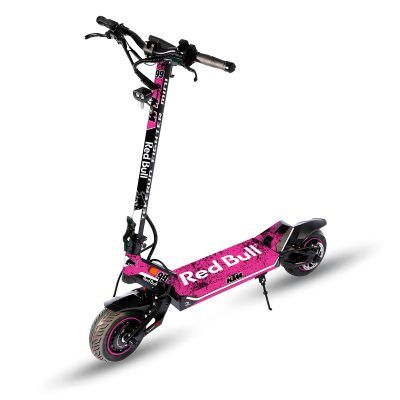 VINILOS--para-patinete-electrico-teverun-fighter-mini-dgt-certificado-pegatinas-stickers-para-patin-teverun-CON-BASE-RED-BULL-KTM-CROSS-PINK